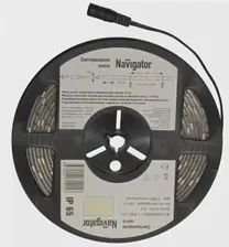 Светодиодная лента Navigator NLS-5050WW30-7.2-IP20-12V R5 тепл. белый