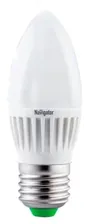 Светодиодная LED лампа свеча Navigator С37 E27 (е27) 7W (Вт) 4000k матовая 560lm 270° 220V 103x37 94494 NLL-C37-7-230-4K-E27-FR